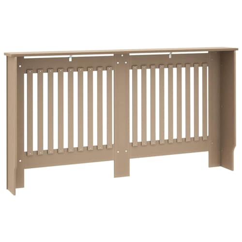 vidaXL Heizk&ouml;rperverkleidung mit vertikalen Latten Heizk&ouml;rperabdeckung Heizungsverkleidung Heizung Heizk&ouml;rper Abdeckung 152x19x81,5cm MDF