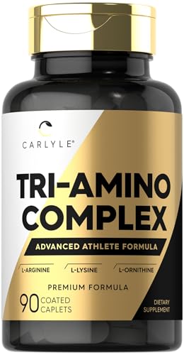 Carlyle Tri-Amino L-Arginine L-Ornithine L-Lysine Supplement | 90 Caplets