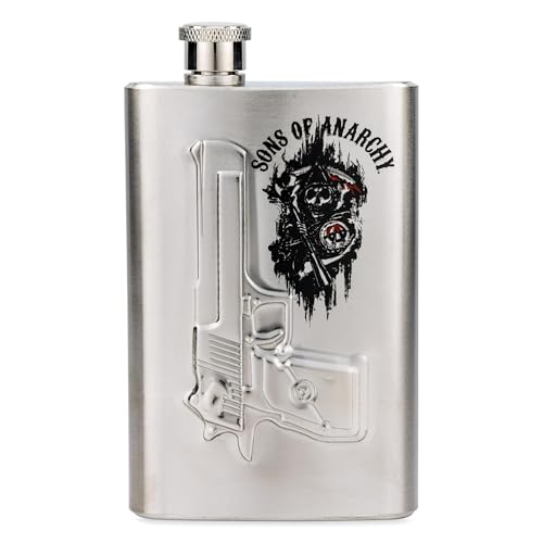 Sons of Anarchy Gun Logo 6 oz. Flask