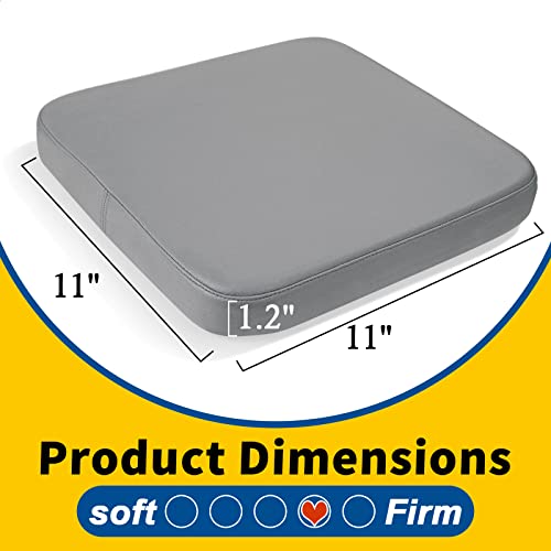 Sinosso Modern Faux Leather Bar Stool Cushions 4 Pack, Leathaire Magnetic Small Chair Pads For Cafe Bistro Stackable Metal Stools (Square, Dark Gray, 4) #TOP2