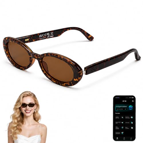 Image of AI Smart Glasses, Fashion Bluetooth Glasses Cat Eye Frame Thin Temples