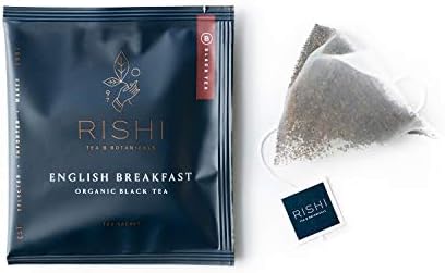 Rishi Tea English Breakfast Herbal Tea | Immune & Heart Support, USDA Certified Organic, Fair Trade Black Tea, Caramel Sweetness, Robust & Malty, Antioxidants | 50 Sachet Tea Bags
