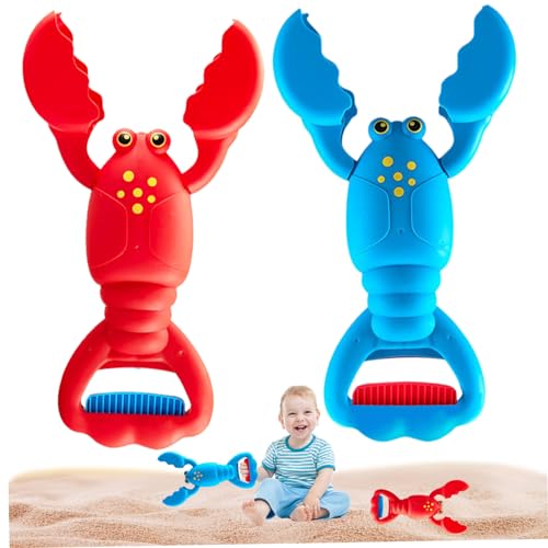 Jouets de plage à presser et saisir avec bac à sable homard flexible