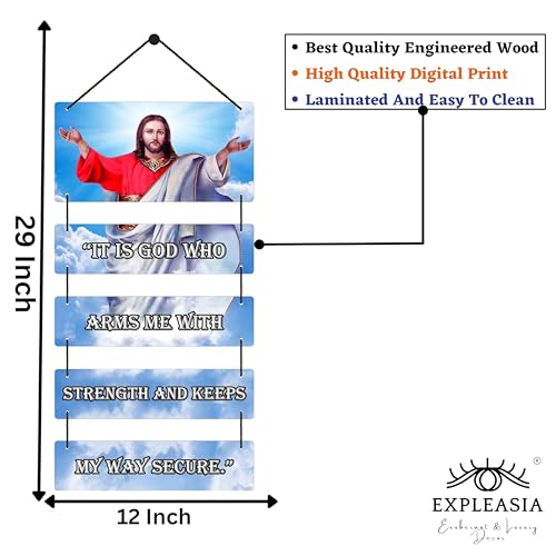 Image of EXPLEASIA Decorative Wall Hanging Wooden Art Decoration Item for Home Office Living Room Decoration Items Home Decor Gifts Wall Art Wall Decoration Gift items (My Way Secure)