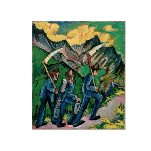 Tableau mural décoration expressionnisme MOBYAT Vie Alpine 80x95