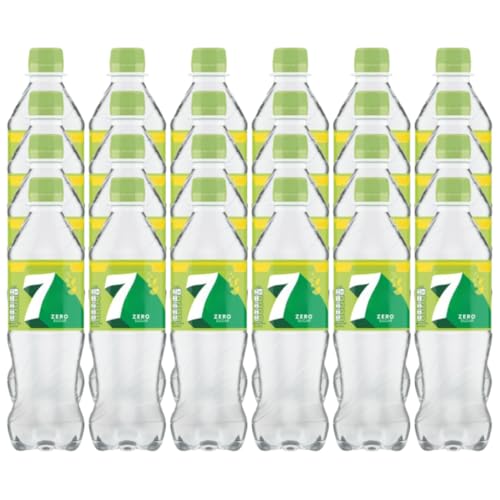 7 ZERO SUGAR Lemon and Lime Flavoured Fizzy Soft Drink with Sweetners Carbonated Soda Free From Artificial Colours 500ml Bottles Low in Calories and No Caffeine Recyclable (Pack of 24)