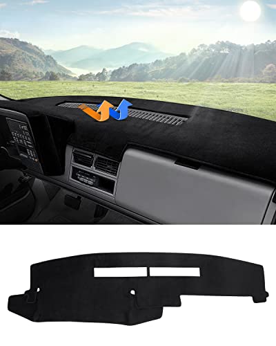 Image of Autorder Dashboard Cover Mat for 1988-1994 Chevy Chevrolet Silverado /GMC Sierra C /K 1500 2500 3500 Pickup Truck /1992-1994 GMC Yukon /Chevy Blazer Suburban Accessories Dash Cover Flannel Dash Mat