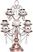 Amalfi Decor 12-Piece Dessert Cupcake Stand, Large Pastry Candy Cake Cookie Tray Tower Holder Plate for Wedding Event Birthday Party, Display Pedestal with Crystals, Rose Gold