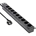 Produktbild InLine® 19" Steckdosenleiste, 9-Fach Schutzkontakt, ohne Schalter, 2m, schwarz