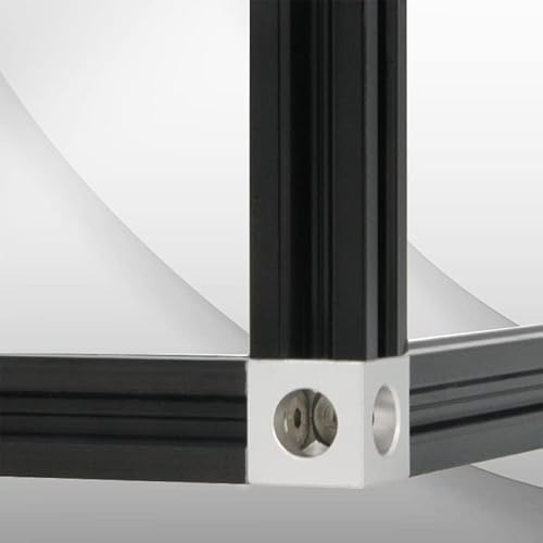 Yeebyee 2020 Aluminium-Würfel-Eckwinkel mit M5x14mm Schrauben für 6mm Schlitz 2020 Serie Aluminium-Strangpressprofil (Silber-Würfel-Ecke)