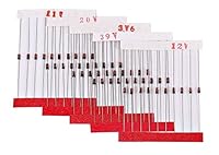 Fasizi Zener-Dioden-Set, 300 Stück (2 V ~ 39 V), 30 Werte, 1/2 W, 0,5 W, gemischtes Sortiment