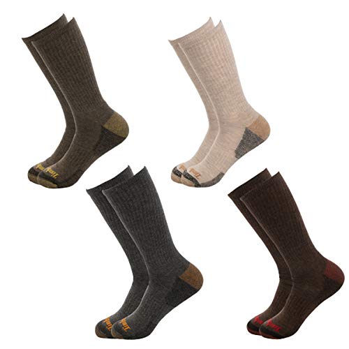 Timberland Socks (4 Pairs) Crew Socks For Boys, Kids Socks, Outdoor Indoor Boot Socks, Dress Socks