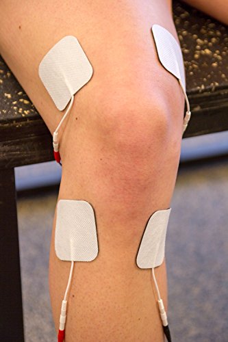 Reserv 2" X 2" Premium Re-Usable Self Adhesive Electrode Pads For Tens/Ems Unit, Fabric Backed Pads With Premium Gel (White Cloth And Latex Free) (1 Pack (40 Electrodes)) #TOP6