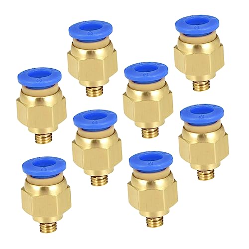 8pcs 3d Printer Pneumatic Straight Quick Fitting Nickel Plated Brass
