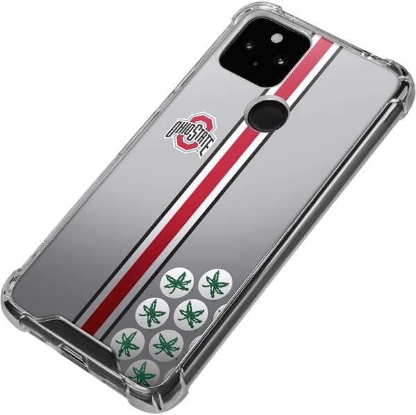 Skinit Clear Phone Case Compatible with Google Pixel 5a 5G - Officially Licensed Ohio State University Buckeyes Design