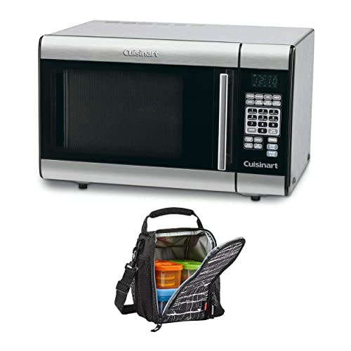 Cuisinart CMW-100 1-Cubic-Foot Stainless Steel Microwave Oven with Lunch Bag Bundle (2 Items)