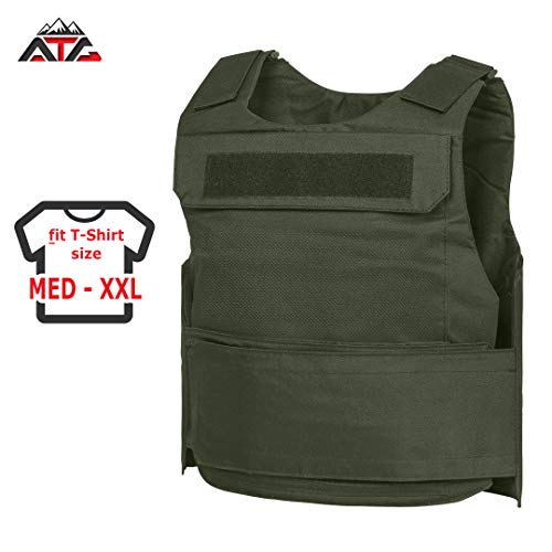 WarTechGears Discreet Vest MED-2XL 11"X14" Fully Adjustable Law Enforcement (Green)