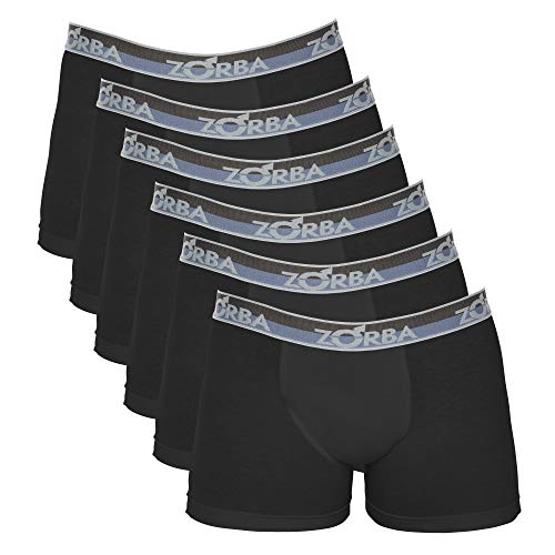 Kit 6 Cuecas Boxer Comfortblend Duo, Zorba, Masculino, Preto, M