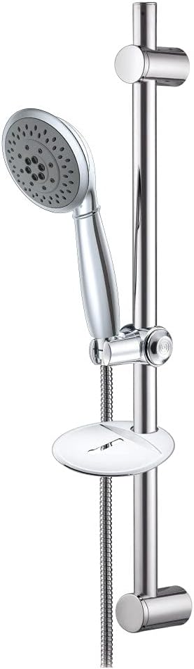 Kingston Brass KX2522SBB Showerscape 5-Function Hand Shower with Slide Bar Kit, Polished Chrome