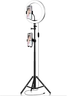 ROYAUX Ring Light 12" Ring Light with Tripod Stand & Phone Holder, LED Selfie Ring Light with 3 Color Modes & 10 Brightness for Live Streaming/Video/Makeup Selfie Ring Light
