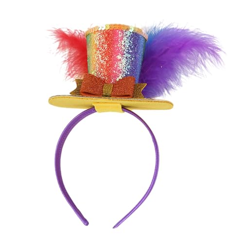 Serre-tête pailleté chapeau haut pour déguisement carnaval et anniversaire