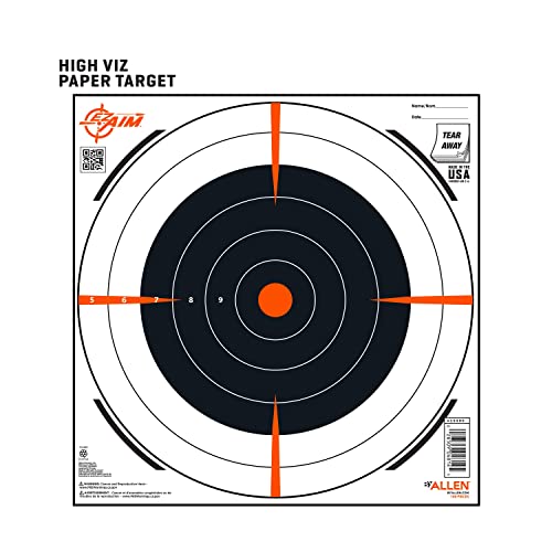 Ez Aim™ Paper Shooting Target Bullseye Target By Allen®, 12 Inch X 12 Inch, 13 Per Pack, Black #TOP5