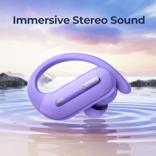 GNMN Active Noise Cancelling Ear Buds Wireless Earbuds 90Hrs Playtime Hi-Res Stereo Deep Bass Power Display Earphones with Earhooks Waterproof Transparency Headset for Sports/Gym - image 6