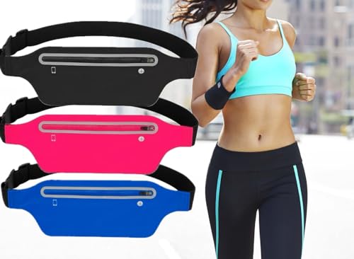 Pochete Doleira Ultra Slim Impermeável Anti Furto Elástico Unissex Corrida Fitness (Preto)
