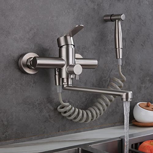 Robinet d'évier mural extensible en acier pour libérer l'espace encombré - 3