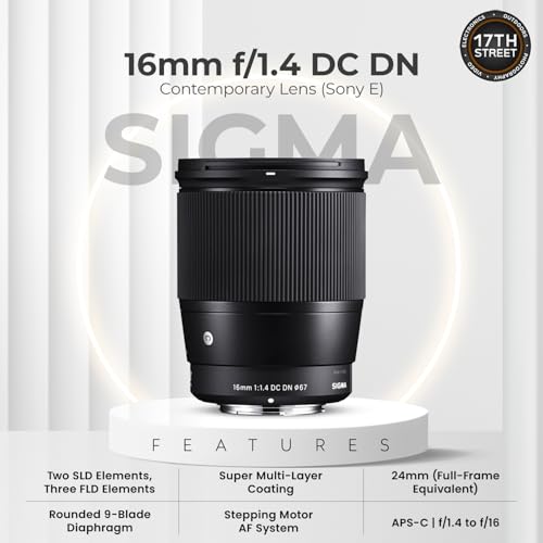 Sigma 16mm F1.4 Contemporary DC DN Lens for Sony E-Mount
