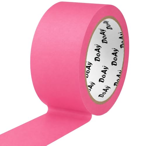 Image of Pink Painters Tape - Masking Tape 2 Inch Wide (1.88 inch x 90FT) - Multi-Surface, Smart Adhesion, Indoor & Outdoor - 1 Roll Paint Tape for DIY, Labeling, Art, Car (#3910)