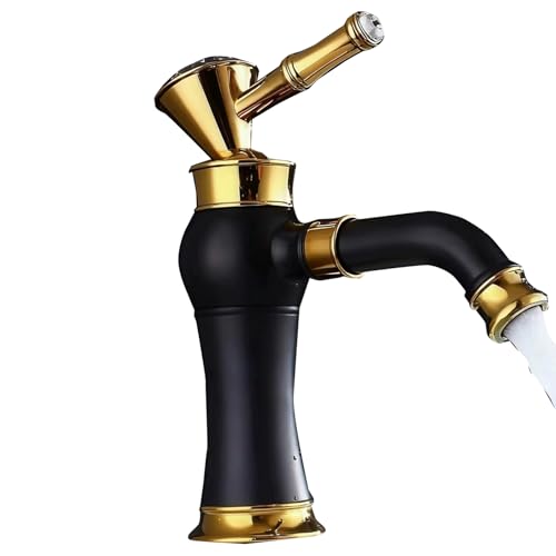 Robinet lavabo pivotant 360 retro noir or resoudre le manque d'espace eau chaude