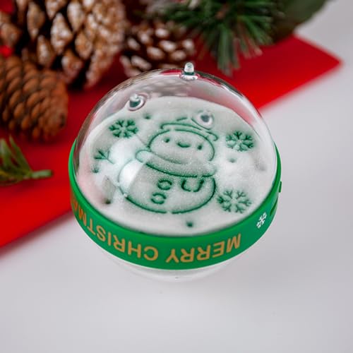 Sevnprime H68 Snow Globe With Led Color Changing Snowman & Santa Claus Ornament thumb #4