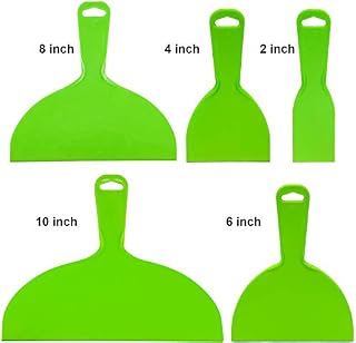 Reusable Plastic Putty Knife Set Green Flexible Scraper Tool Flexible Paint Scrapers Tool