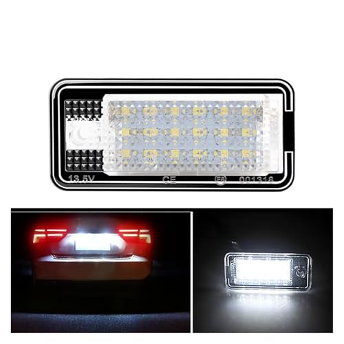 Lámpara luz placa matrícula LED Audi A3 A4 B6 Q7 soluciona bombilla trasera fundida 2