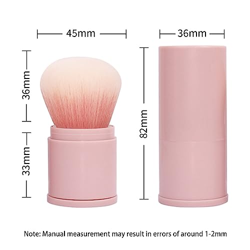 Soft Powder Makeup Brush for Face,Blusher Brush for Cheeks Kabuki Brush Bronzer Brush for Powders Blush Foundation Make up Pressed Powder (Pink) - Image 3