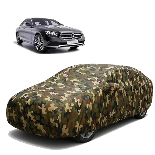 Image of Sulfar 100% Waterproof Car Body Cover for Mercedes Benz E280 - Triple-Stitched Dustproof UV, Heat & Rain Protection with Mirror Pockets, Full-Bottom Elastic & Free Storage Bag - All-Weather Indoor Out