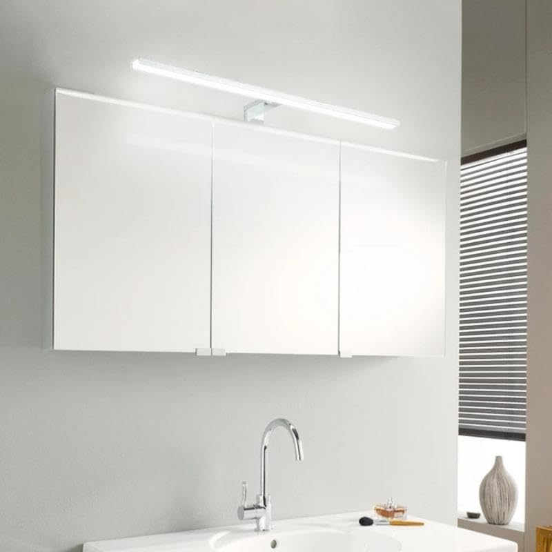 Silamp - Aplique de pared para cuarto de baño blanco, 6 W, IP44, 6000 K, 8000 K, color blanco frío