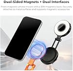 K&F CONCEPT 360° Rotating Magnetic Phone Tripod, Orange | 4-in-1 Portable, Aluminum Stand, Compatible with iPhone 17/16/15/14 Pro Max Air, Fits Vlog, Gym, Travel PT03