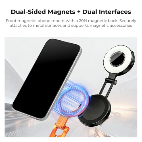 K&F CONCEPT 360° Rotating Magnetic Phone Tripod(Orange) by K&F CONCEPT - Used condition - Image 4