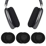 Hpmjz 4 Pairs Headphone Ear Pads Covers Stretchable Headset Earpad Cloth Cover Black Washable Headphones Cushions Earpads Sweater Cover Protectors for Over-Ear Headsets Gym Library Studying Gaming