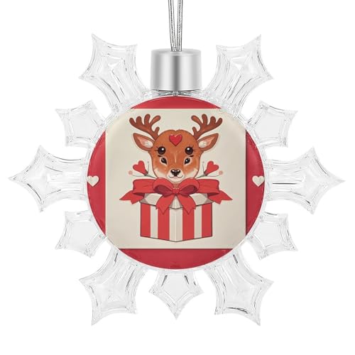 Décoration de Noël incassable faon et flocon pour sécuriser votre sapin