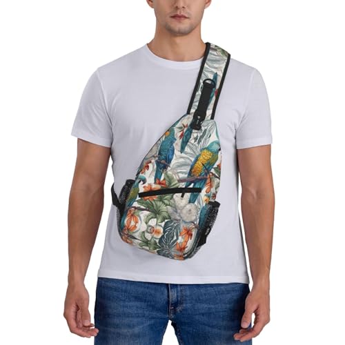 Sling bag urbana para hombre y mujer color negro miniatura 2