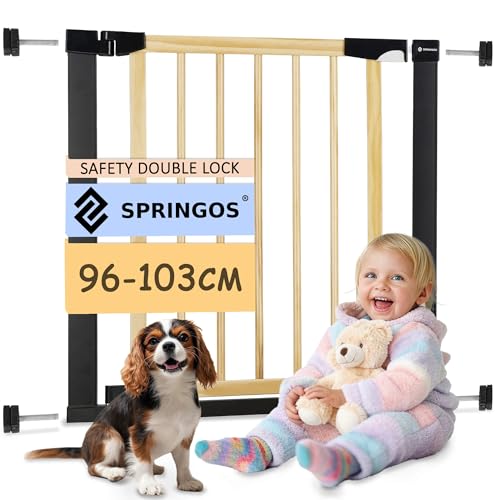 SPRINGOS Griglia di protezione per porte e scale, 2 estensioni, 96-103 cm