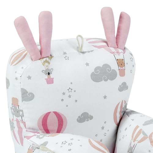 Image of haus & kinder 100% Cotton Poplin Adjustable Pillow Cum Seat for 6 to 9 Months Head Protector for Safety Multi Color Size H 31cm W 21cm Tiny Journeys 1Pc