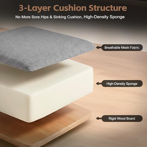 Image of Vonesse Gaming Chair, Office Chair with Linen Breathable Mesh Fabric, Desk Chair with Adjustable Lumbar Support, Executive Computer Chairs with Footrest and Headrest (Gray)