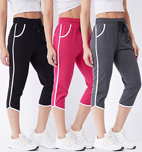 Image of Modeve Women Cotton Blend Pack of 3 Track Pant