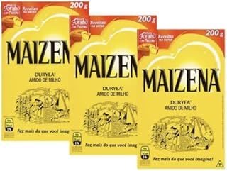 Amido de Milho Brasileiro Maizena 200g | Pack of 3x200g | Brazilian Corn Starch | Brazil in Texas | Bundle