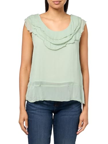 Débardeur à triple volants vêtement d'été tendance pour femme chic