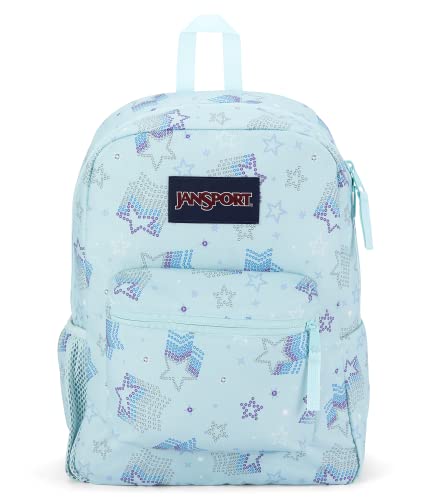 Image of JanSport Cross Town Backpack 17 inch x 12.5 inch x 6 inch - Simple Bag for Everyone with 1 Main Compartment, Front Utility Pocket - Premium Class Accessories - Sparkle Stars